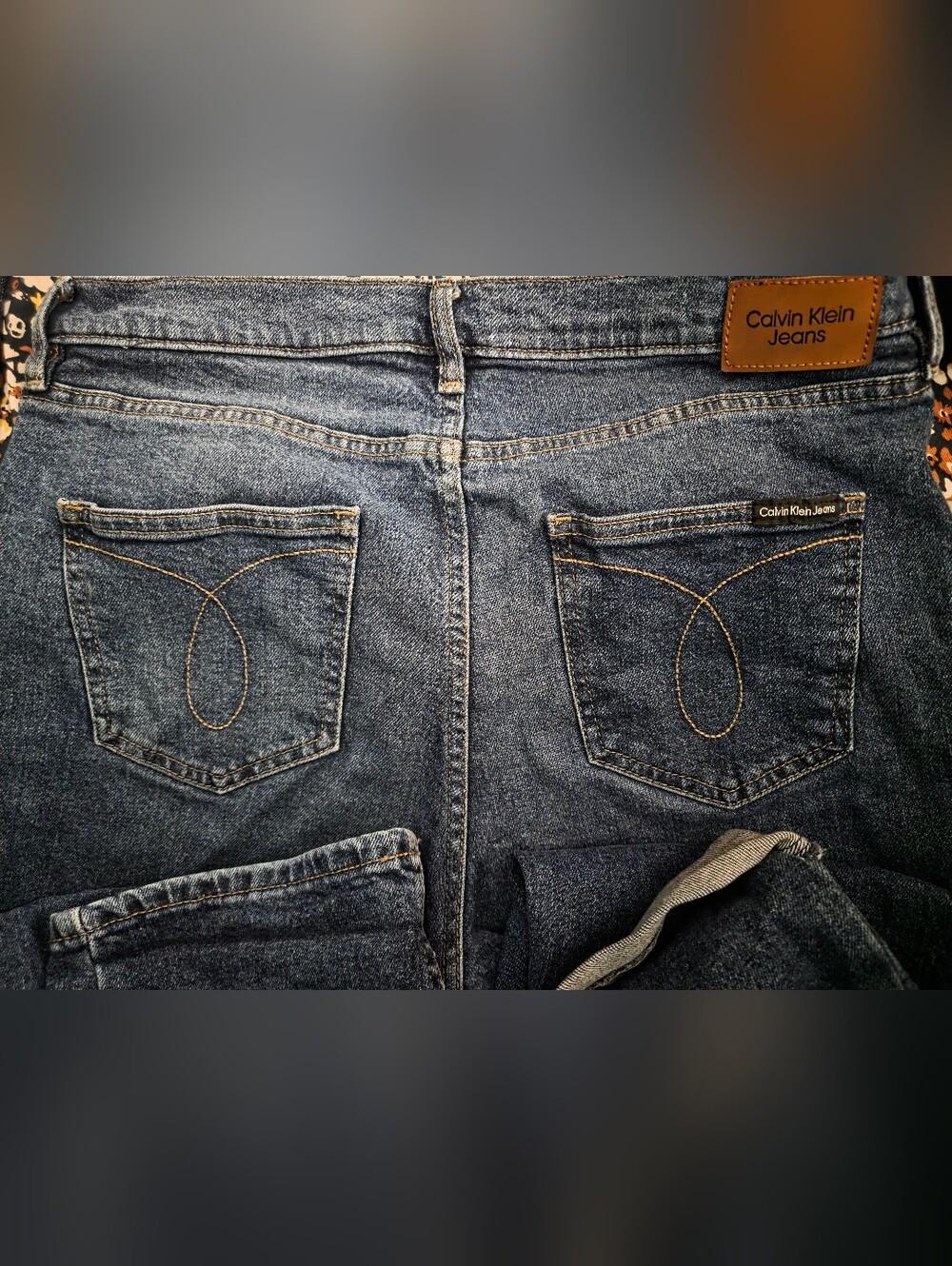 Calvin Klein Jeans Womens Medium Blue Straight Denim